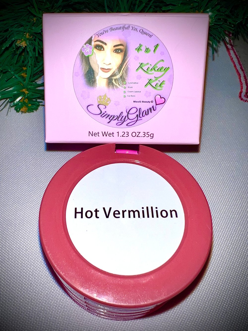 4in1 Hot Vermilion Kikay Kit Travel Beauty Compact 