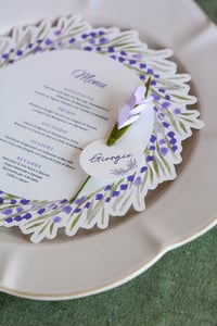 Image 2 of Menù segnaposto lavanda
