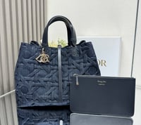 Image 1 of DENIM PUFF PRINT PURSE
