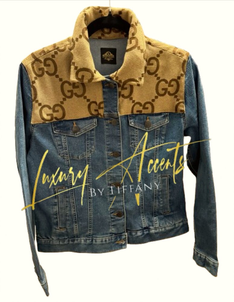 Image of CUSTOM MADE “Designer inspired” denim jacket  (PRE ORDER)