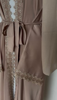 Image 4 of Lace abaya Beige