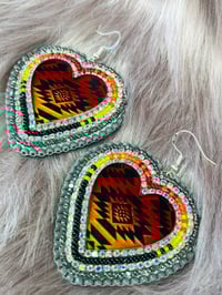 Image 15 of Fire Heart Earrings 