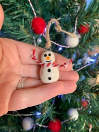 Image 1 of Hanging Snowman Decoration.