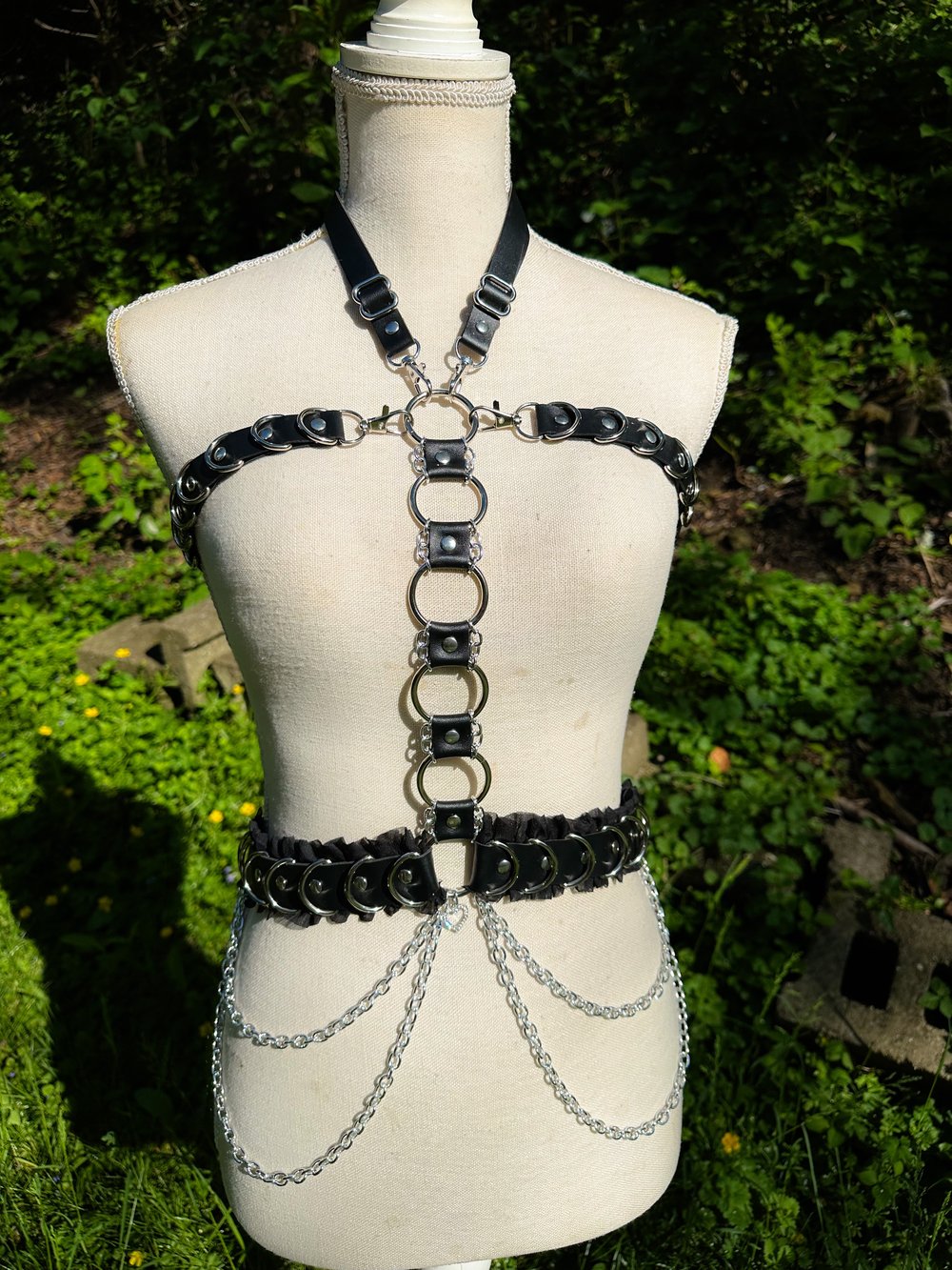 Black Agate Harness Set