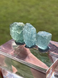 Image 3 of Blue Aquamarine Gemstones × 3 #1922