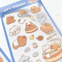 Image 3 of Capy Onsen | Transparent Sticker Sheet