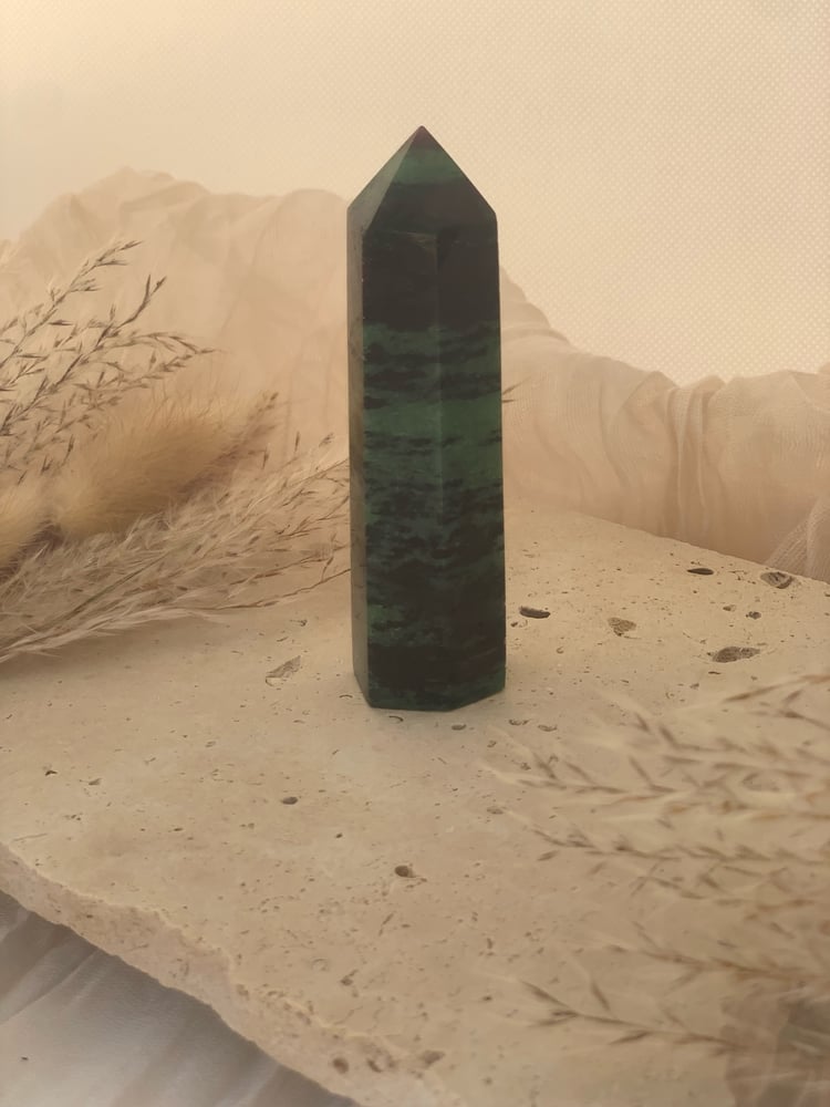 Image of Anyolite (Ruby in Zoisite) Towers