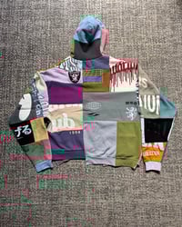 Image 2 of Recycled Patchwork Zip Hoodie 