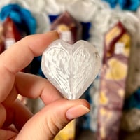 Image 2 of Selenite Heart with Angel Wings