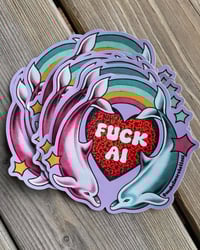 FUCK AI sticker 🐬
