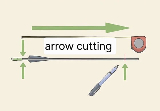 Image of arrow cutting add to cart select lengh 