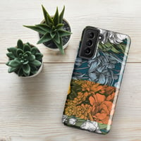 Image 21 of Art Nouveau Inspired Colorful Quartet Boho Hippie Floral Sketch Tough case for Samsung®