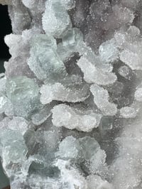 Image 14 of Druzy Quartz Crystal With Green Fluorite #452 