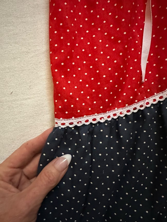 70s swiss dot shoulder tie voile sundress 