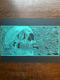 Image 1 of 'Life From Death' Jaguar Teal Limited Variant Blockprint