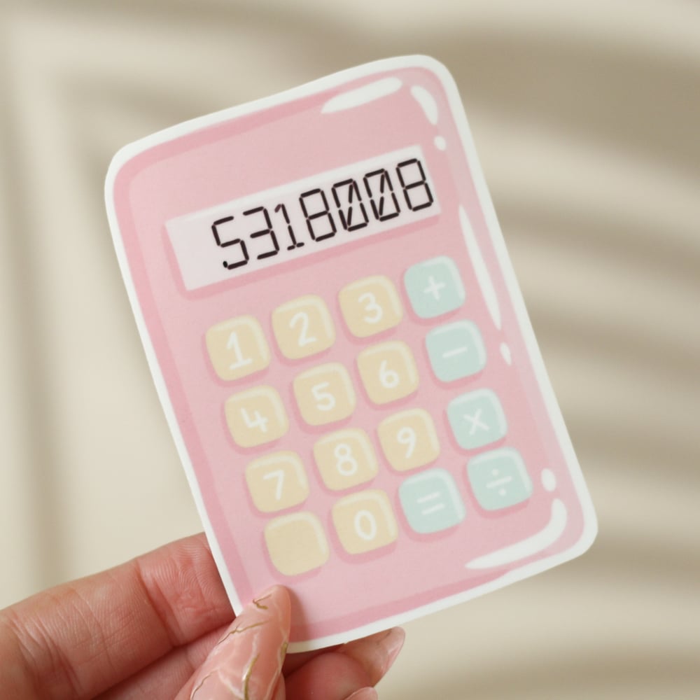 Image of Calculator "BOOBIES" Sticker