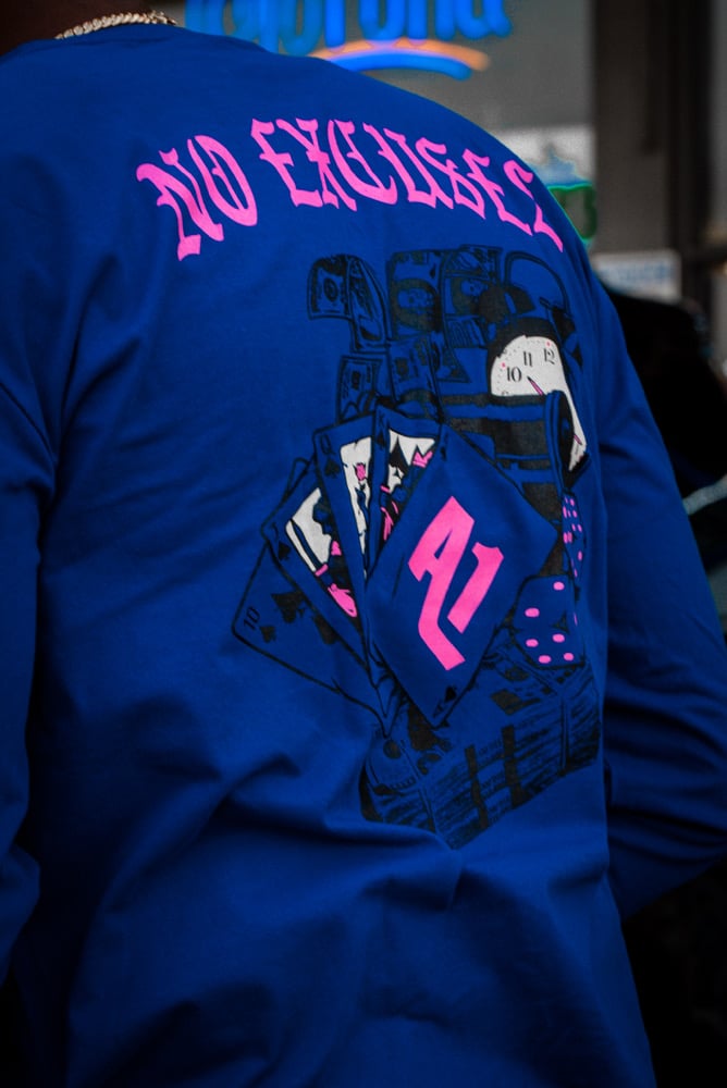 Image of A1$D1 No Excuess Long Sleeve (Blue X Pink & Cream)