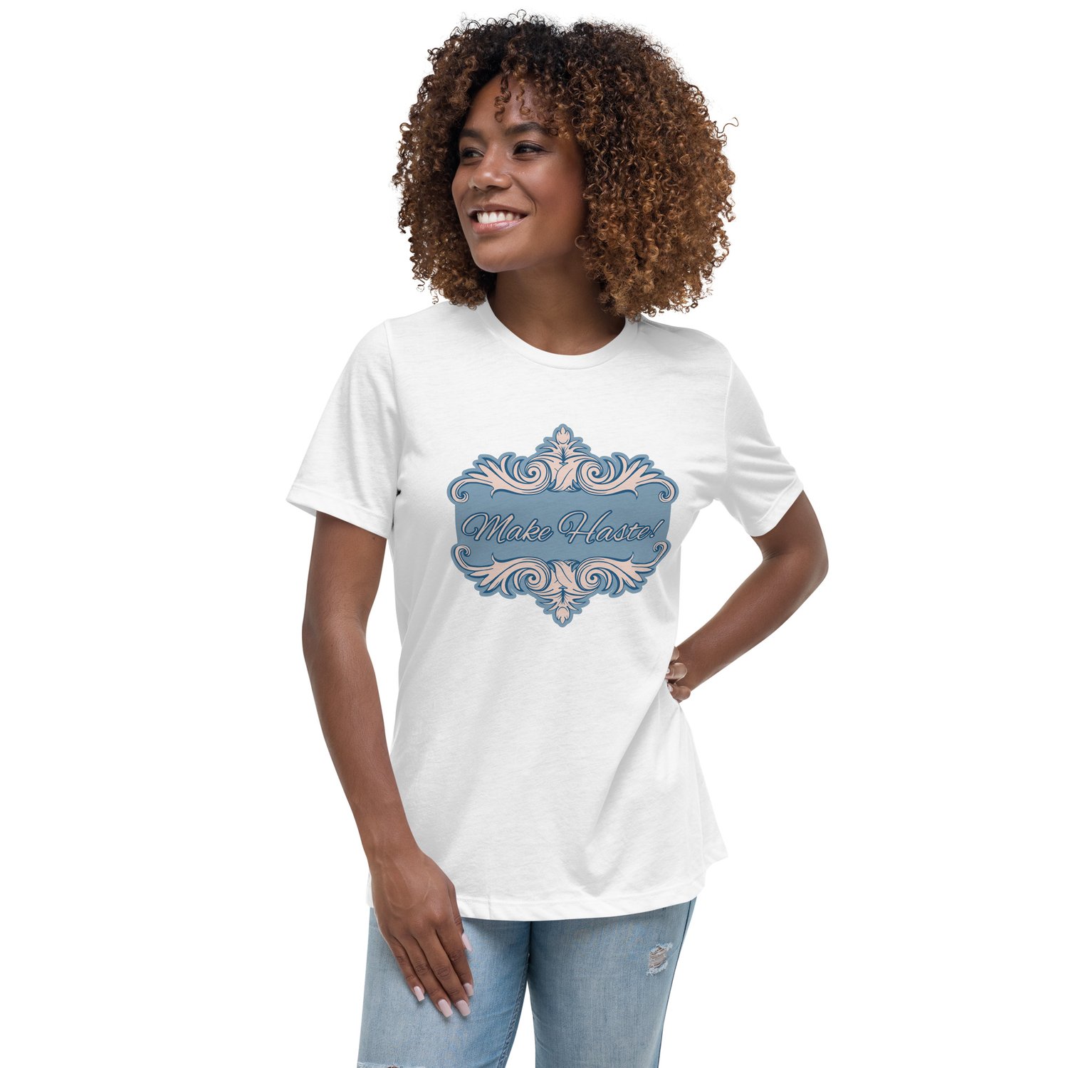 Image of Women's Relaxed T-Shirt Make haste! Bridgerton inspired 