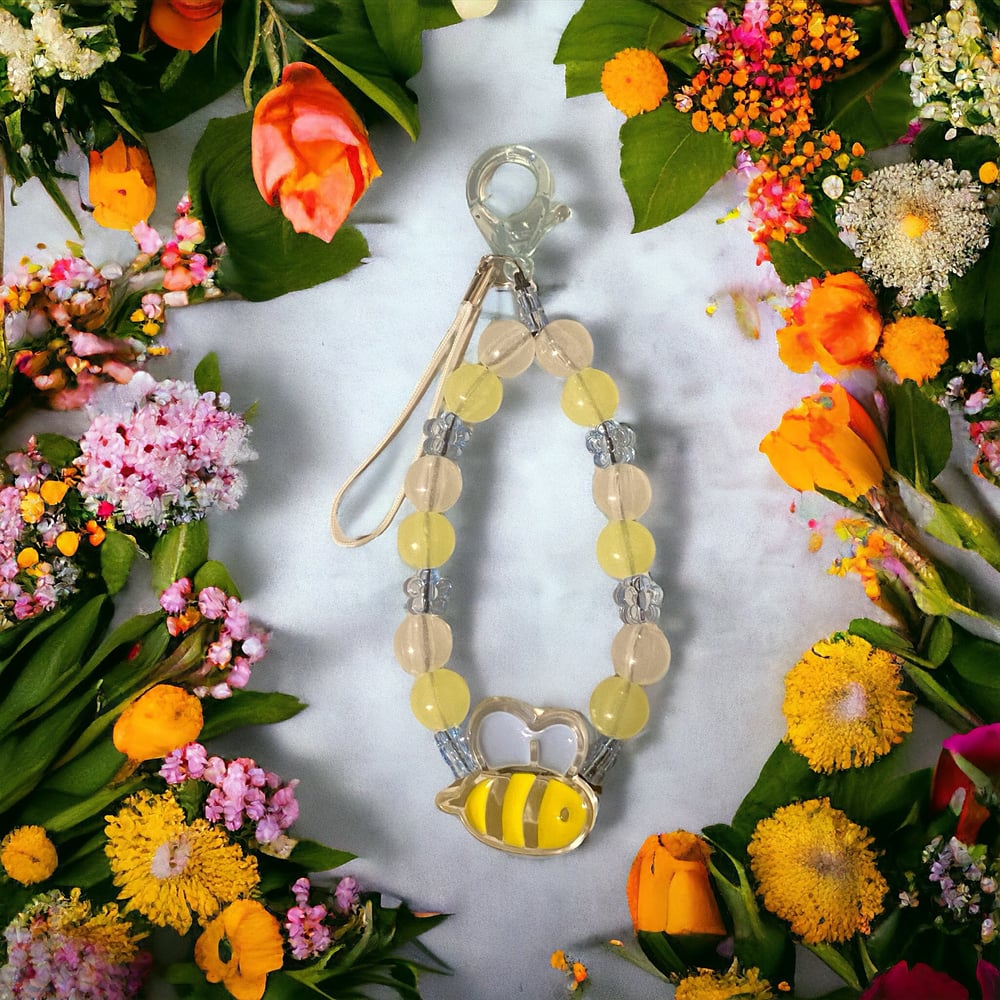 Image of Busy Bee keychain/ Phone strap 