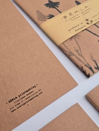 Image 11 of Notebook recycled kraft paper • A5 A6 linocut print