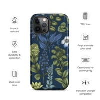 Image 13 of Art Nouveau Inspired Blue Boho Floral Tough Case for iPhone®