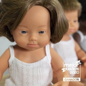 Image of Miniland Doll - Caucasian Girl with Down Syndrome, 38cm, undressed