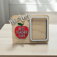 Image 2 of Personalized Wooden Teacher Photo Frame, Teacher Appreciation Gifts, Cute Gifts for Teachers, Custom