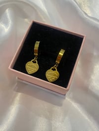 Image 2 of Gold hoop tiff earrings