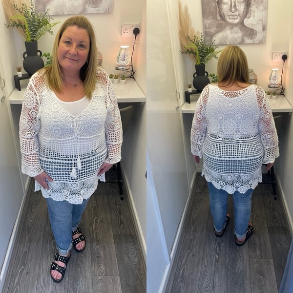 Image of Crochet Tassel Top