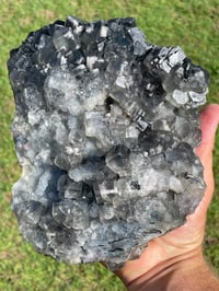 Image 3 of Double Sided Cubic Fluorite & Druzy Quartz #964