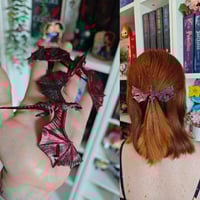 Image 1 of Horquilla dragón alado rojo/negro
