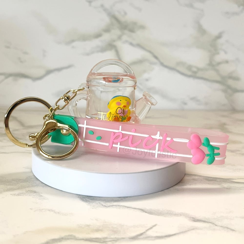 Image of Pink Tulip Keychain