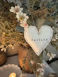 Image 7 of Neutral Fabric Quote Heart