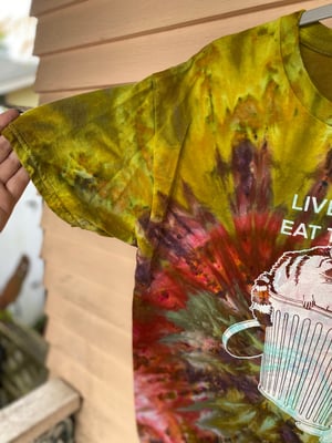 Image of LARGE Live Fast Eat Trash Tie Dye Shirt 2