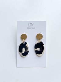 Paire de boucles d’oreilles céramique TOTEM OVALA GM 