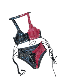 Image 5 of Harlequin red and black 3 piece set 