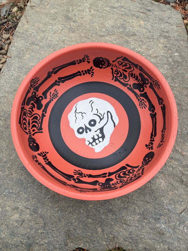 Image of Large Halloween Bowl w/ Skull