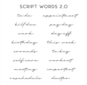 Image of Transparent Script Words 2.0 