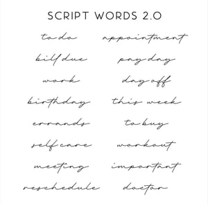 Script Words 2.0 | paperpanduh