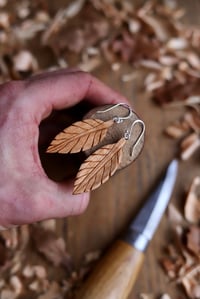 Image 5 of Cherry Leaf- Earrings 