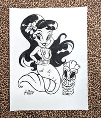 Tiki mermaid inking 