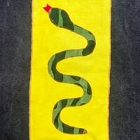 Image 2 of Black Mineral Wash Snake Tote