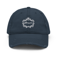 Image 4 of White Royalty Logo Distressed Dad Hat