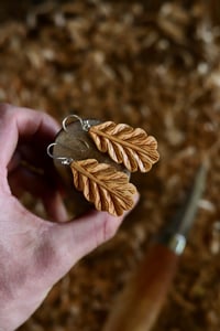 Image 3 of • Oak leaf Earrings •