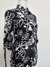 Image 3 of Vintage floral black shirt // L