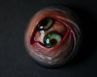 Image 14 of Custom Swappable Phone Grip for smartphones, double iris, reflective pupil, glow in the dark