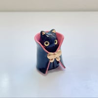 Image 3 of Count Dracula black cat ceramic figurine