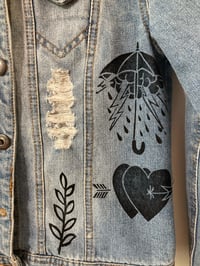 Image 5 of ‘The Triumph of Love’ Upcycled Blue Denim Jacket