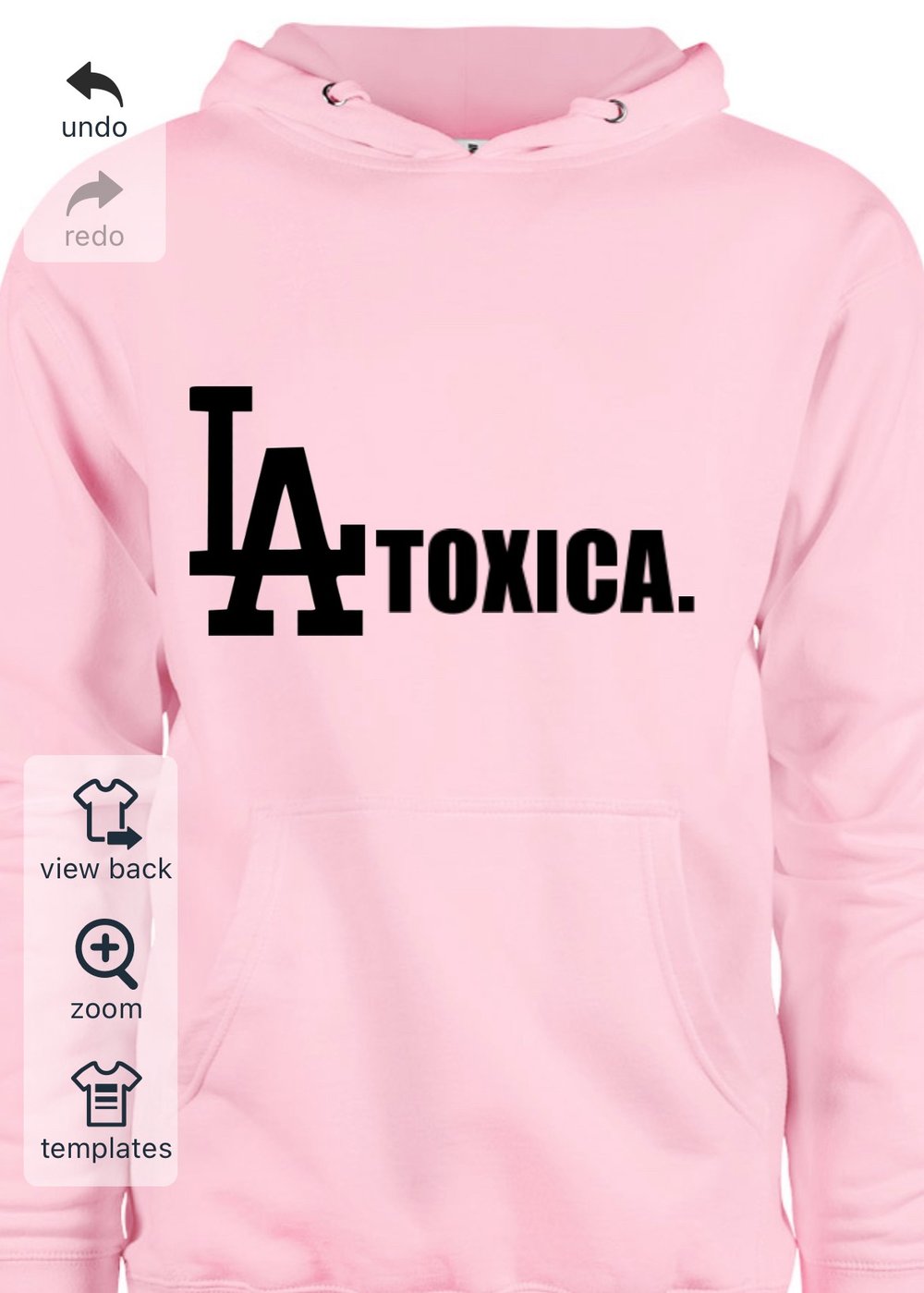 Image of Pink La toxica hoodie 