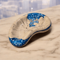 Image 5 of Set of 2 Artificial Stone and Epoxy Resin Pond Trays - Handmade Decorative Mini Lagoons
